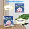 Kssiaz DIY Birthday Cake Mosaic Painting Kit, DIY Mosaic Arts and Craft Kits with Cream Glue Accessories, Handmade Sticker Painting Kit for Boys, Girls, Adults, Birthday Gift, Room Decor
