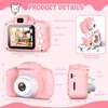 Kids Selfie Camera Toys for 3 4 5 6 7 8 9 10 11 12 Year Old Girls，Christmas Birthday Festival Gift for Kids Camera for Kids Upgrade Digital Camera with 32GB SD Card