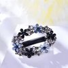 3pcs Hair Barrettes for Women Crystal Rhinestones Hair Clips French Flowers Barrettes Spring Hair Barrettes Clip Hair Styling Accessories
