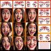 Face Gems, Face Jewels - Self Adhesive- Face Glitter Jewel Tattoo Sticker Festival Gems Rave Party Body MakeUp Rhinestone Gems for Eyes Face Body, face gems for festivals, Halloween (9 PCS RED)