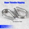 SPEEDWOX 10Pcs M10 Stainless Steel Thimble, Wire Rope Cable Thimbles Rigging for 3/8 Inch Steel Wire Rope Cable
