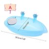 Bird Bathtub with Mirror Toy Shower Tub Bathtub Cleaning Tool Plastic Durable Adorable Odorless for Small Parrot Parakeet Cockatiel Conure Lovebird Finch Budgie Canary Cage Accessories (A)