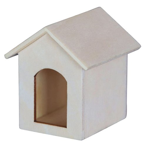 EXCEART Dollhouse Dog House 1/12 Dolls House Dog Kennel Miniature Dollhouse Garden Decoration Accessories