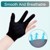 ONLYFU 22 Pieces Billiard Gloves Three Finger Cue Shooter Pool Gloves Sport Gloves for Women & Men Both Left and Right Hand (Black)