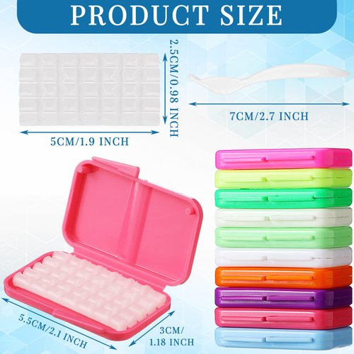 Sinmoe 40 Pack Braces Dental Wax Orthodontic with Colorful Storage Case and Small Plastic Cutter Repair Kit for Dental Care Braces Wearer Braces Brackets, 10 Flavors