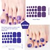 JERCLITY 352 Pieces 16 Sheets Bright Solid Color Toe Nail Polish Strips Toenail Wraps Self-Adhesive Full Nail Stickers Colorful Nail Art Decals Strips with Nail File for Women Girls Nail Art