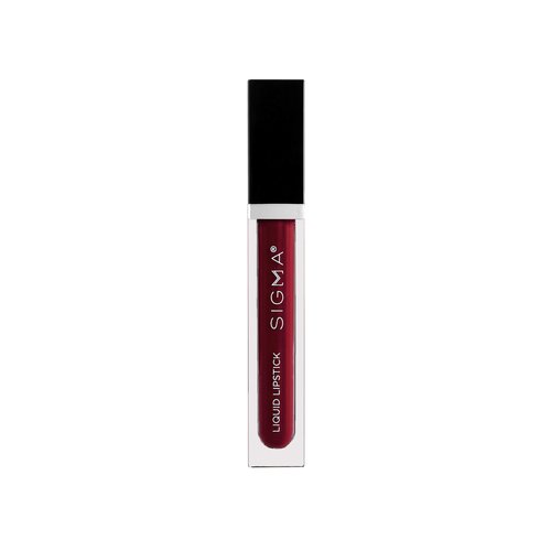 Sigma Beauty Liquid Lipstick – Bold and Luxurious Liquid Matte Lipstick with a Satin Finish - Clean, Vegan Cruelty Free Makeup (Belladonna)