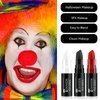 FIVEFULU Black Red White Face Paint Halloween Makeup Kit, Matte Lipstick Set Football Baseball Eye Black Stick, Body Paint Face Makeup for Halloween Zombie Clown Vampire Skeleton Joker Cosplay Makeup