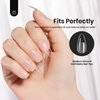 Beetles Gel Nail Tips Medium Almond Pre-Etched Nail Tips, 12 Sizes 288 PCS Half Matte Full Cover Gel Nail Tips False Nails Clear Acrylic Nails Glue on Nails for Girls Women DIY Nail Extension