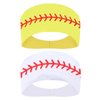Honbay 2PCS Outdoor Sports Hairbands Hair Accessories Baseball Headband Softball Headband Non Slip Elastic Yoga Workout Headband Fashion Ball Print Bicycle Bandanas Head Wrap for Men and Women (B)