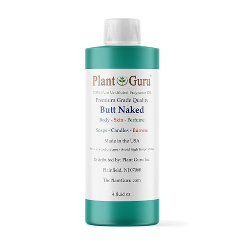 Butt Naked Fragrance Oil 4 fl. oz. Scented Oil for DIY Soap Making, Candles, Bath Bombs, Body Butters. Used in Aromatherapy Diffusers, Burners and Warmers. Great Addition to Lotions and Creams.