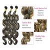 Highlight Human Hair Bundles P1B27 Body Wave Bundles 10 12 14 inch Honey Blonde Body Wave Bundles P1B27 Bundles Human Hair Weave Brazilian Virgin Black Mixed With Honey Blonde Remy Hair Extensions