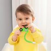 AmazingM Baby Food Grade Silicone Tractor Truck Teether Toy with One Piece Design Pacifier Clip Holder,Teething Pain Relief Toys Gift Set for 3 Months+ Boys and Girls,Freezer Safe,BPA Free. (Green)
