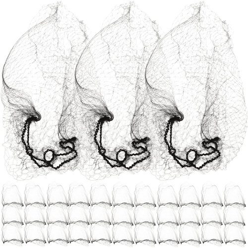 Hair Nets 100Pcs Invisible Elastic Edge Mesh Dress-up Hair Bun for Making Food Kitchen Serve Dancer