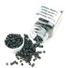 Amesun 4mm Silicone Lined Micro Rings Links Beads Linkies for I Bonded Tipped Hair Extensions (500Pcs #1 Black)