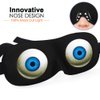 Eye Sleep Mask Funny Blindfold for Women Men Kid, Upgraded 3D Contoured 100% Blackout Sleeping Mask with Adjustable Strap, Soft Night Blindfold for Travel Naps Shift Works Games