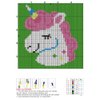DL-YTG Latch Hook Kits Rug Unicorn Crochet Yarn Cushion Colour Pre-Printed Canvas Cover Rug Needlework DIY Hook and Latch Kit Christmas Home Decoration 30x30cm/12 X12in