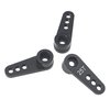 3Pcs ShareGoo Metal 25T Servo Horn 25 Teeth Steering Arm Compatible with Futaba Savox Power HD HSP Servos Motor Compatible with Wltoys Himoto Redcat Traxxas Axial 1/8 1/10 RC Car Truck (Black)