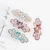 inSowni 4 Pack Luxury Glitter Sparkly Jeweled Gems Crystal Rhinestone Flower Metal French Barrettes Snap Alligator Hair Clips Headpieces Accessories for Women Girls