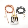 MENSI Propane Gas Fireplaces Fire Pits DIY Safety Replacement Part Pilot Burner Assembly for Propane Igniter Kit M8x1 Thermocoupler with OD 4mm Copper Tube Connection