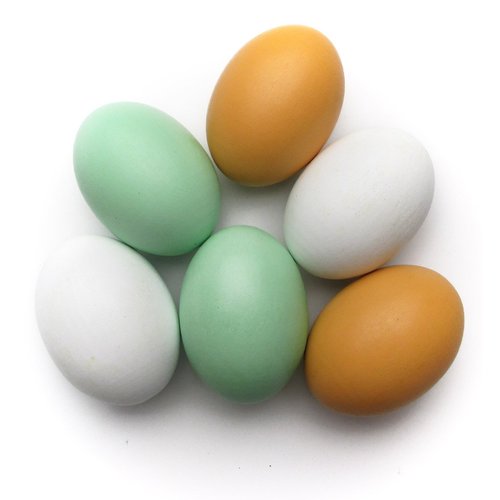 ALL in ONE 3pcs Wooden Faux Fake Easter Eggs DIY Graffiti Painted Tricky Toy Decorating