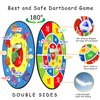 TOMYOU 26" Dart Board for Kids with 16 Sticky Balls, Double Sided Dinosaur Dart Board, Indoor Outdoor Party Games Toys, Birthday Toys Gift for Age 5 6 7 8 9 10 11 12 Year Old Boys Girls