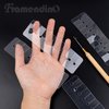 Framendino, 15 Pack Clear Heat Shield Guards Hair Extension Tools Multi Hole Shield Spacers Fusion Glue Protector with Hook Pulling Needle for Hair Extensions