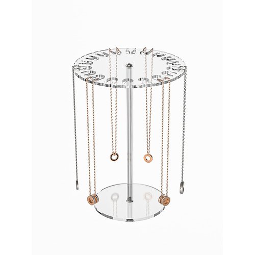 Ausalivan Acrylic Necklace Holder,Jewelry Rotating Organizer Stand For The Girl's Room,Small Necklace Display Hanger Rack,Necklace Storage Hanging,Jewelry Necklace Tree