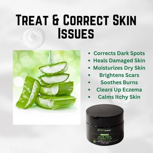 iMMense Naturals Aloe Vera Cream Dark Spot Remover, Treat Blemish and New Scar, Face Cream for Dark Marks and Dry Skin, Reduce Appearance of Scars from Acne, Dark Mark Corrector For Men, Women and Kid