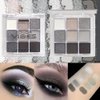 YHGIJ Smoky Black Eyeshadow Palette 9 Colors with Matte and Glitter Finishes Waterproof, Long Lasting, Ideal for Halloween Makeup and Stunning Smoky Eye Looks for Any Occasion