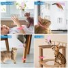 POPETPOP Cat Collar Toys-4 Pcs Cat Toy Collars Interactive Cat Toys for Indoor Cat Self Playing Chasing Plaything with Bell Teasing Wand for Kittens Small Animals
