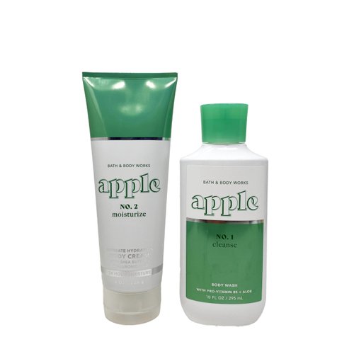 Generic Bath and Body Work Apple - Duo Gift Set - Body Cream and Body Wash
