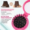 1st Choice Travel Folding Hair Brush Mirror Pocket Purse Car Camping Compact 2.5" Gift 1Pc