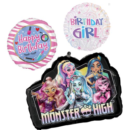 Anagram Monster High Happy Birthday Girl Party Balloon Bouquet Decorations, BQ_4244