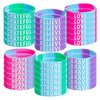 Juvale 36 Pack Inspirational Rubber Bracelets, Motivational Silicone Wristbands, Tie Dye Party Favors for Kids and Adults