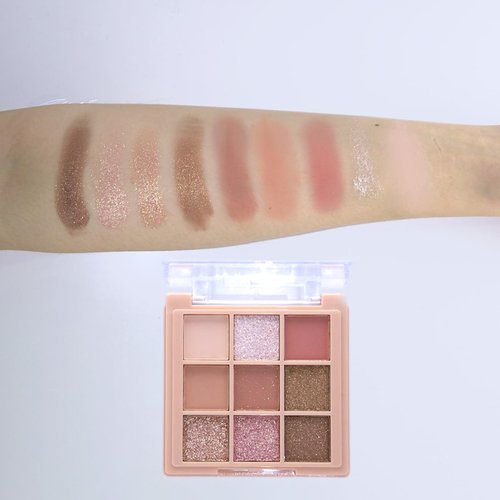 ONXK Nude Eyeshadow Palette Neutral - 9 Colors Matte Shimmer Powder Eyeshadow Pallet Highly Pigmented Glitter Long Lasting Eye Shadow Natural Makeup