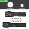 Decaker 4 Pack Tactical Flashlight, Super Bright 1200 Lumens 5 Light Modes Zoomable LED Flashlights Torch for Hurricane,Camping,Home Emergency