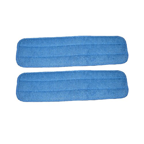 Wet Mop Pads (2 Pack) Professional Quality for Harwood Tile and Laminate Floors Fits Velcro Strip Mop Heads From 16 to 18 Inches In Length