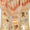 xo, Fetti Woodland Animal Temporary Tattoos - 42 Glitter Styles | Forest Friends Birthday Party Supplies, Deer Baby Shower, Bear Favors, Fox, Owl