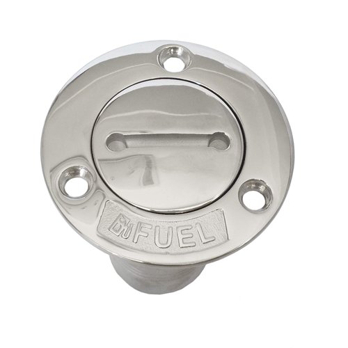 NEW CASTING Mirror- Polished 316 SS for 1-1/2''(38MM) Marine Boat Yacht Caravan -Metal Letter FUEL Tank Deck Fill Filler with Key Cap and Key