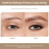 Eyebrow Contouring Pen, Waterproof Microblading Eyebrow Pencil with 4-Prong Micro-Fork-Tip Applicator, Liquid Eyebrow Pencils for women Creates Natural Looking Brows Effortlessly (Dark Brown)