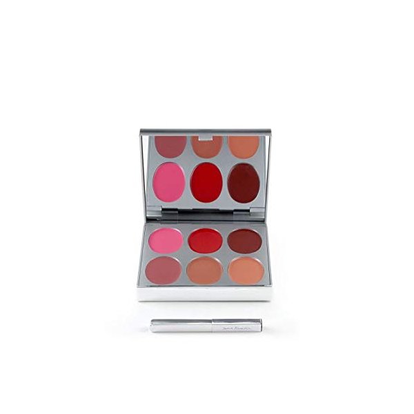 Jerome Alexander New Again Lipstick Palette & Retractable Brush, 6 Hot-Poured, Buildable & Blendable Smooth Matte Shades (Sumptuous Shades)