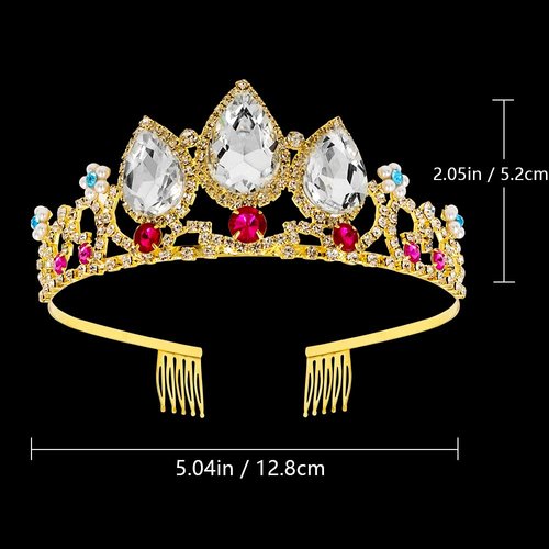 NODG Tiaras and Crowns for Women with Hair Comb Gold Crown for Bride Tiaras for Princess Crown Tiaras Birthday Crowns for Women Princess Crowns and tiaras Women