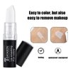 BowJian White Eye Black White Face Paint Stick White Foundation Goth Makeup Halloween Clown Makeup Cosplay Eye Black Stick White Body Paint White Face Makeup White Concealer Lipstick (White)