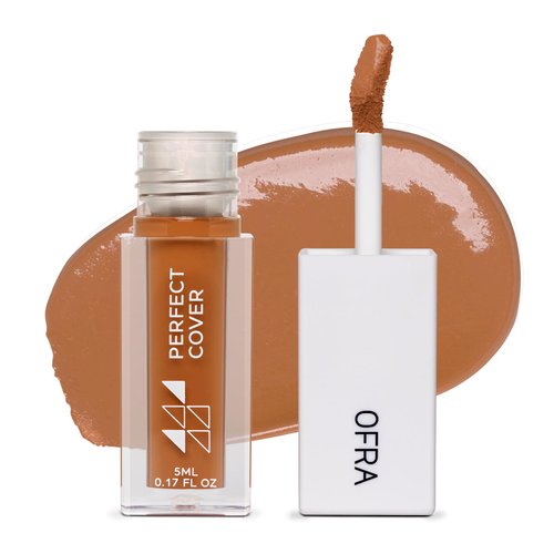 Ofra Perfect Cover Concealer - Deep Cocoa - Natural Finish Liquid Concealer - Hydrating, Smoothing, Long-Lasting Formula - Face Makeup and Under Eye Color Corrector for Dark Circles - 5 ml