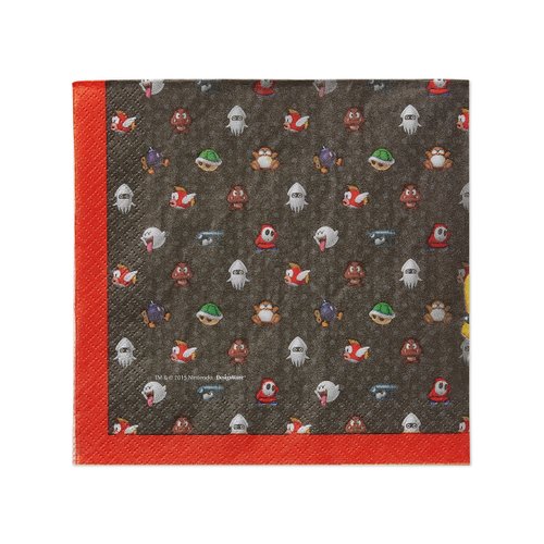 Amscan 511554 Super Mario Brothers Luncheon Napkins, 16 pcs, Party Favor