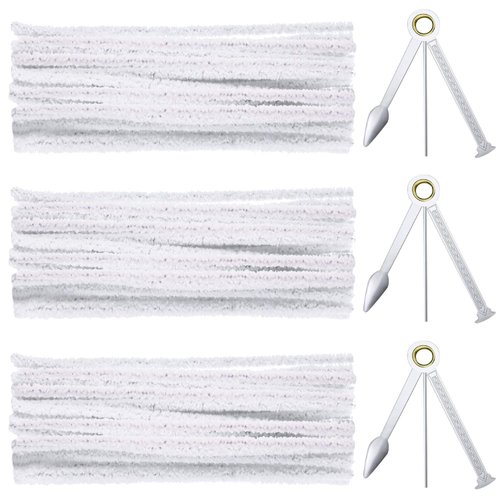 Sunshane Pipe Cleaners Tool Set Include 3 Packs 3 in 1 Pipe Tamper Reamer Tool and 150 Count Hard Bristle Pipe Cleaners