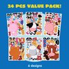 JOYIN 24PCS 9"x6" Make a face Stickers for Kids, Make Your Own Farm Animal Stickers, Party Favors Kids Crafts, Goodie Bags Stuffers for Kids, Classroom Rewards