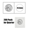 MUDOR 200 Pack Upgraded Premium Coin Flips for Quarter, Cardboard Coin Holder, Mylar Coin Flips 2x2, Paper Coin Holders