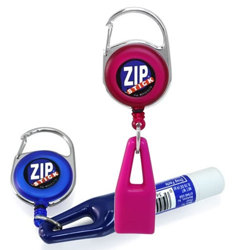 Clip-On Retractable ZIP Stick - Blue (Extends 32 Inches) Fits all Standard Stick-Type Lip Balms and Lip Gloss